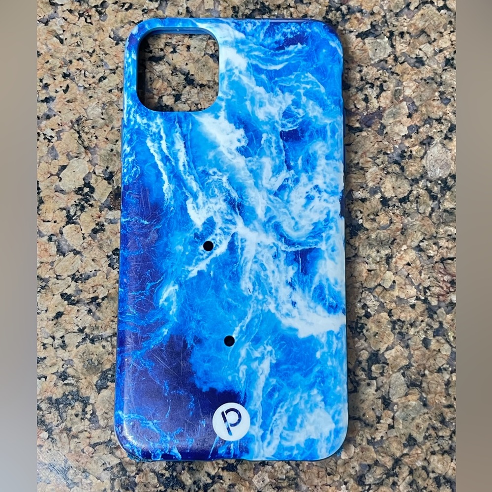 Loopy Blue Wave iPhone 11 Pro Max Case Missing Loop Blue and White 11 Pro Max